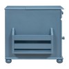 Vintage End Table Flip Top Side Table with USB Ports, Multifunctional Drawer w/ Cup holders, Sofa Couch Table with Bookshelf for Living Room - 4 of 4