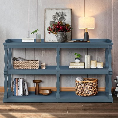 Bella Depot 60" Console Table with 3-Tier Open Storage Spaces