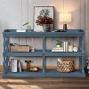 XIYUYEU Vintage Console Table with Storage,Entryway Table with 3-Tier Open Shelves,Sofa Table for Entryway,Hallway,Navy - 2 of 4