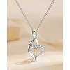 Molenia Heart Initial Necklace for Women, 925 Sterling Silver Heart Letter Pendant Necklace for Her, Fine Jewelry Necklace Gifts for Her Wife Women - 4 of 4
