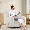 Recliner Chair, 360¡ã Swivel Rocking Glider Chair for Adults with Adjustable Backrest & Footrest, Cozy Corduroy Upholstered Armchair - 3 of 4