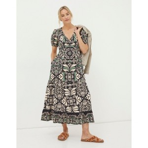 FatFace Women's Priya Mosaic Leaf Midi Dress - 1 of 4