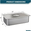 Commercial Grade 6-Pack Stainless Steel Pans, 2.5-Inch Deep Steam Table Pans for Catering and Buffets, Kitchen Food Containers - 2 of 4
