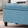 CAVINAS 45" Storage Ottoman with Button Tufted, Modern PU Leather Bench with Wood Frame for Living Room, Bedroom, Entryway - 4 of 4