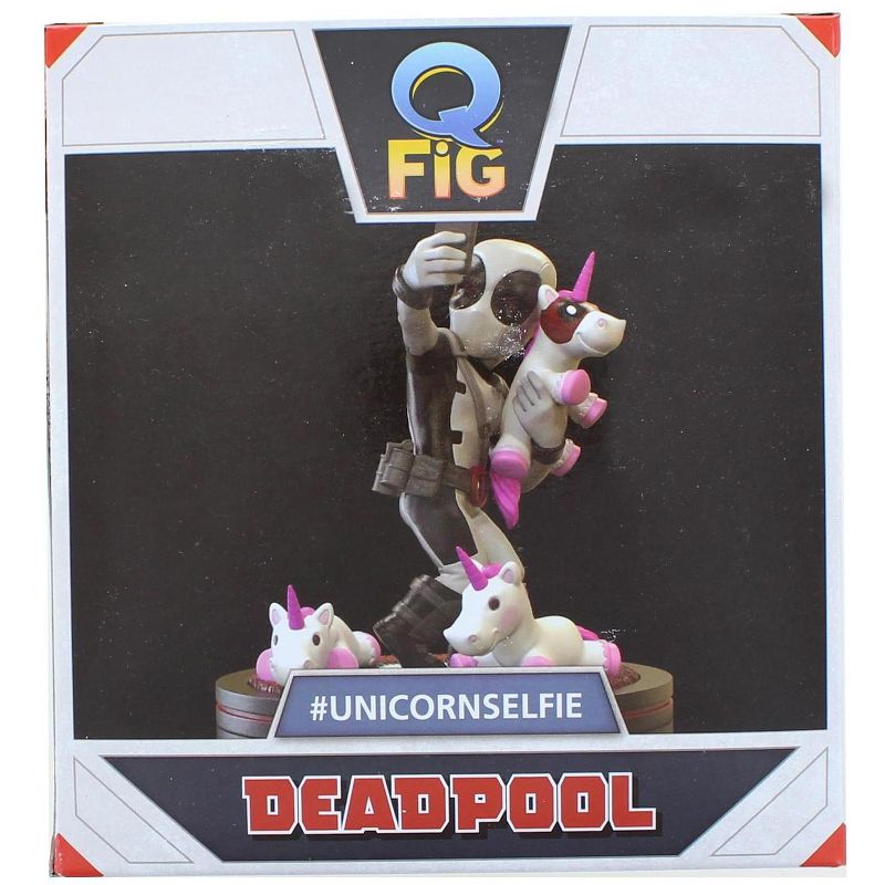 Quantum Mechanix Marvel 3.5 Inch Q-Fig Mini Figure | X-Force Deadpool Unicorn Selfie, 3 of 4