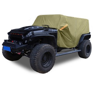 Unique Bargains Cab Car Cover for Jeep Wrangler JK JL Hardtop 2 door 2007-2021 W/ Door Zipper - 1 of 3