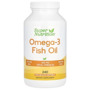 Super Nutrition Omega-3 Fish Oil, Vivomega Triglyceride, 1,000 mg, 240 Fish Softgels - 1 of 3