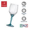 Bormioli Rocco Florian 4-Piece Lucent Blue Stemmed Wineglasses, 18 Oz. Italian Made Glassware, Dishwasher Safe, Lucent Blue Stem - 3 of 4
