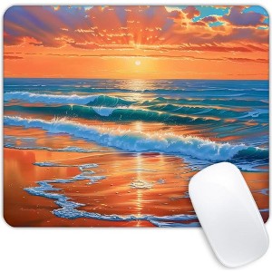 Core Electro Non-Slip Rubber Base Mouse Pad Sea Wave One Size - 1 of 4