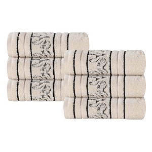 Zero Twist Cotton Solid and Jacquard Bathroom Towel Set by Blue Nile Mills - 1 of 4