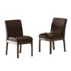 2 Pcs Kitchen PU Dining Chair, Modern Armless Chair, Indoor Upholstered Chair With Rubber Wood Legs, Accent Chairs - 4 of 4