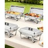 Chafing Dishes Set, 8QT Buffet Servers and Warmers Set with Lid, Rectangular Stainless Steel Food Warmer for Parties Buffet Catering - 2 of 4