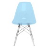 LeisureMod Dover Modern Dining Chair with Acrylic Base, Set of 2 - 2 of 4