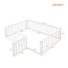 Full Size Wood Daybed Frame with Fence White - 2 of 4