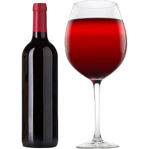SCS Direct Oversized XL Giant Wine Glass (33.5oz) - Holds a Full Bottle of Wine or Jumbo Cocktails- Extra Large Glassware Fun for Parties & More - 1 of 4