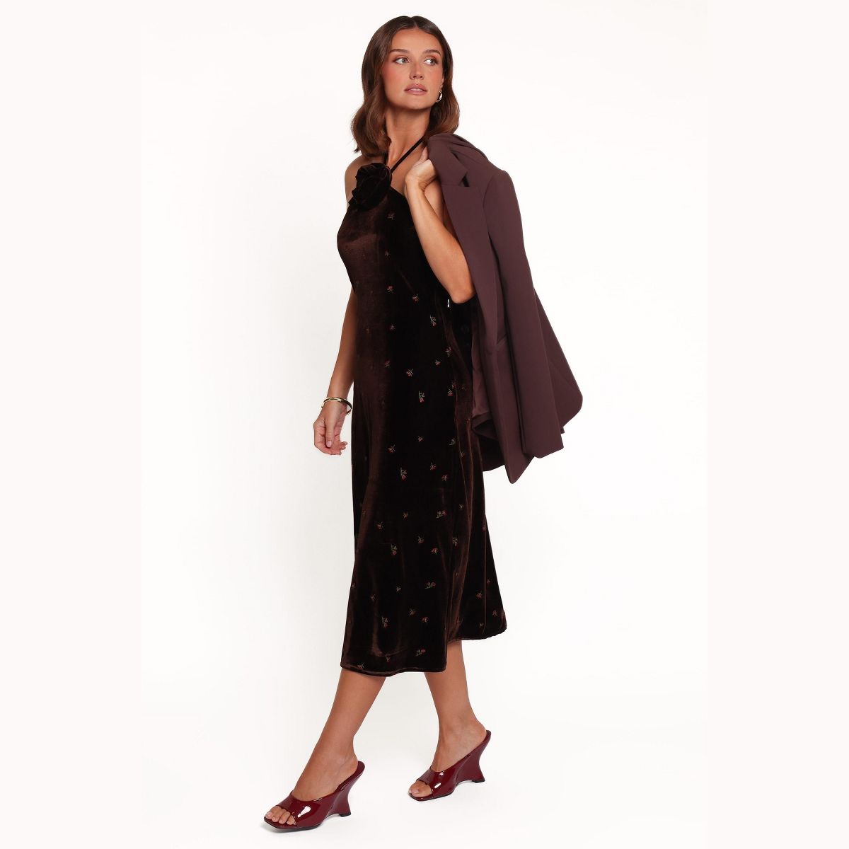 Enrique Halterneck Velvet Dress - thumbnail 3
