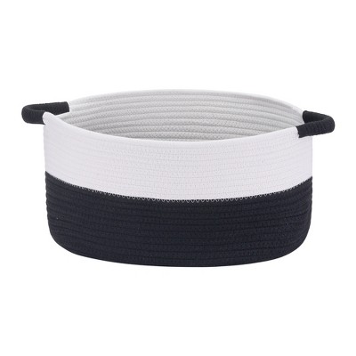 Unique Bargains Woven Handles Shelf Closet Storage Basket
