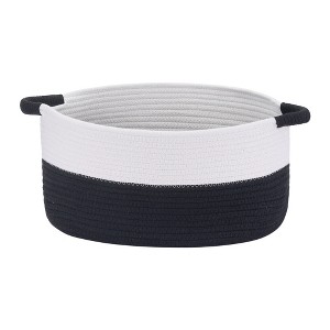 Unique Bargains Woven Handles Shelf Closet Storage Basket - 1 of 4