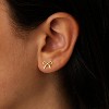 Gold Earrings for Women Girls -Gold Bow Earrings for Women Jewelry Huggie Hoop Stud Earrings Hypoallergenic Cute Cubic Zirconia Pearl Drop Bow Earring - 2 of 4