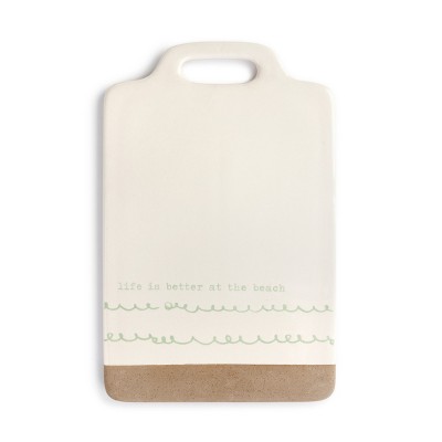 DEMDACO Beach Cheese Board White