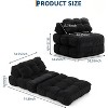 Black Folding Sofa Bed 2-Pack - Single sleeper chairs with pillow, mattress & back support for living room, bedroom & dorm. - 2 of 4