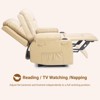 PU Leather Power Lift Recliner Chair, Adjustable Furniture for Back, Legs w/ 3 Positions, Side Pocket ( 22" Seat Width+Cup Holders) - 3 of 4