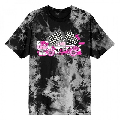 Adult Hello Kitty Race Day Tie-Dye T-Shirt