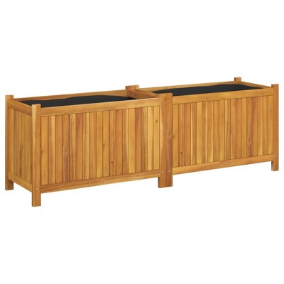 vidaXL Garden Planter Natural Wood Solid Acacia wood Large Durable
