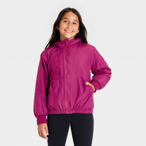 Куртка All In Motion Softshell Fleece Lined Jacket для девочек, цвет: Фиолетовый