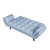 Sapphtopaz Couches for Living Room 2-Seater Velvet Upholstered Sofa Bed with 2 Armrests Throw Pillow and Adjustable Backrest Sofa for Bedroom - 2 of 4