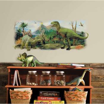 Giant Dinosaurs Scene Peel and Stick Wall Graphic - RoomMates