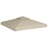 VidaXL Gazebo Cover Canopy Replacement 1 oz/ftÂ² Beige 9.8'x9.8' - 2 of 4