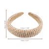 Unique Bargains Women's Bohemian Style Straw Rattan Sponge Headband Khaki Pink 2 Pcs - 4 of 4