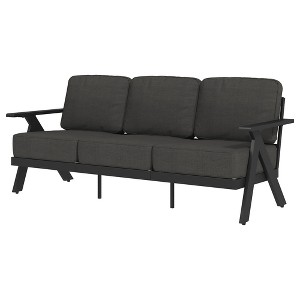 YARDSIGHT 3-Seat Outdoor Patio Sofa with Cushions, Modern Aluminum Frame Couch for Garden, Deck, Balcony, or Poolside - 1 of 4