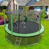 Okak 8/15/16FT Weather-Proof Outdoor Trampolines with Soft Basketball Board, Galvanized Metal Rebounder with Ball and Inflator for Garden, Yard - 2 of 4
