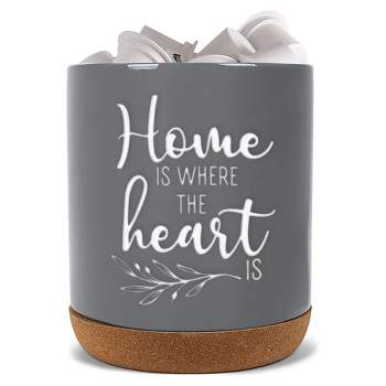 Elanze Designs Home Heart Grey X-Large Cork Bottom Kitchen K-Cup Coffee Pod Holder