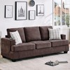 Modern 89 in 3-Seater Sofa for Living Room, Comfy Couches with Deep Seat,Chenille Couch with Cup Holders and Side Storage Pockets for Apartment Lounge - 4 of 4