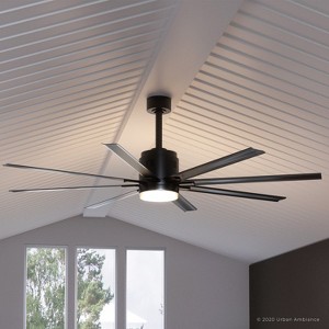 Urban Ambiance Luxury Urban Loft Indoor / Outdoor Ceiling Fan,  16.8"H x 72"W,  Midnight Black, UHP9050 - 1 of 4