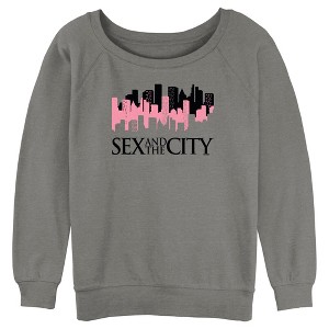 Junior's Women Sex and the City Night Cityscape Logo Sweatshirt - 1 of 4