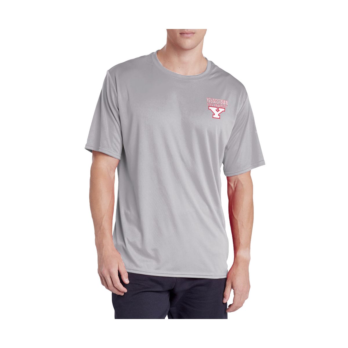 Men's Youngstown State University Sport Active T-Shirt Left Chest Logo