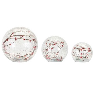 Melrose Berry Branch Lighted Globe (Set of 3) - 1 of 3