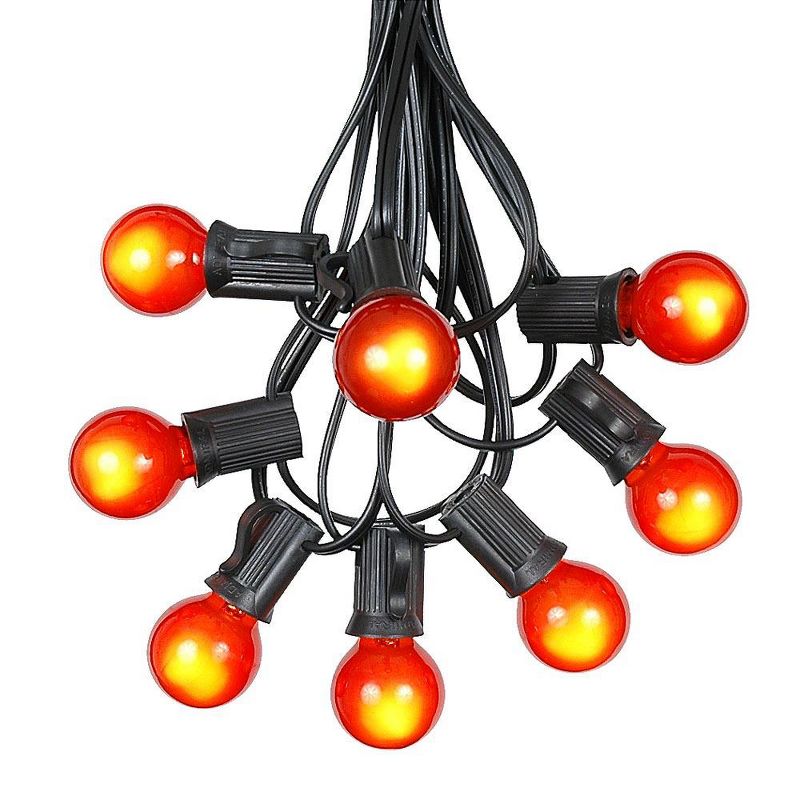 Novelty Lights 25 Feet G30 Globe Outdoor Patio String Lights, Black Wire, 1 of 8