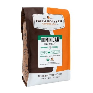 Fresh Roasted Coffee, Organic Dominican Coffee, Medium Roast Whole Bean - 2lb - 1 of 4