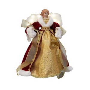 Season's Designs Christmas 14In (35Cm) Tree Topper Angel In Red Gol - 1 of 1