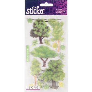 Sticko Vellum Stickers - Trees, 15pcs - 1 of 2
