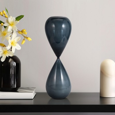 Contemporary Hourglass Sculpture for Home Decor - Stylish Decorative Object for Family Game Night, Desk Decor, and Living Room Decoration