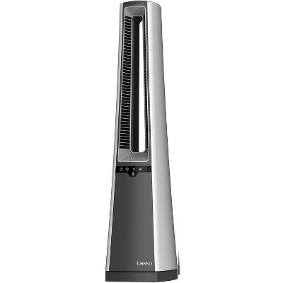 Lasko AC615 4-Speed Bladeless Remote Control Oscillating Indoor Whole Room Tower Pedestal Fan with 8 Hour Timer and Washable Filter
