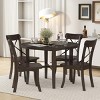 Dining Table Set For 4, Dining Sets 5 Piece, Dining Set Solid Wood With X-Shaped Backrest For Kitchen, Dining Set Of 4 Chairs-Cuddlewood - 2 of 4