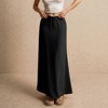Coolmee Women's Linen Long Skirt Elastic Waist Drawstring Long Flowy Ankle-Length Skirt - 4 of 4