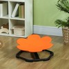 Qaba Sensory Spinning Chair, Kids Swivel Chair, Flower Shaped Sensory Chair for Autism, Kids, Toddlers, Training Body Balance & Coordination, Orange - 2 of 4